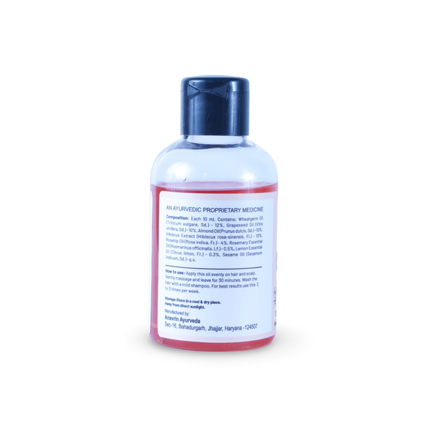 Hibiscus hair oil bottle back